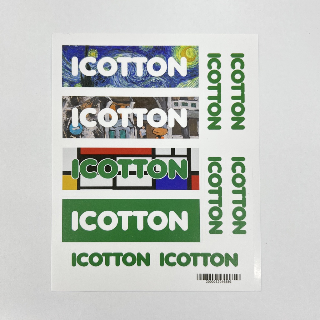 Hình dán Sticker Icotton ART decal bóng mờ DC159