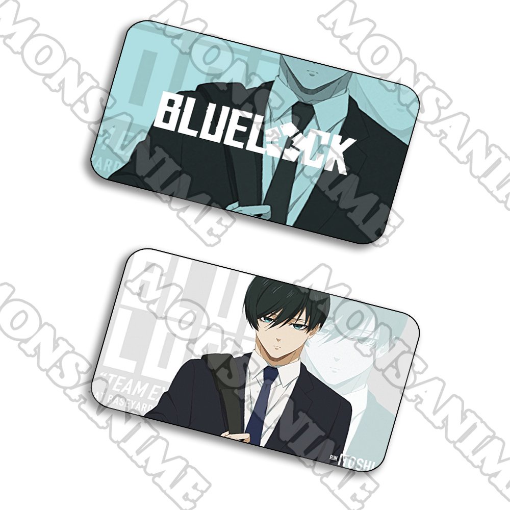 Ảnh card bo góc in hình BLUE LOCK Tiền đạo số 1 ver Áo Vest thẻ bo viền 5*8cm anime chibi sưu tầm 1 tấm