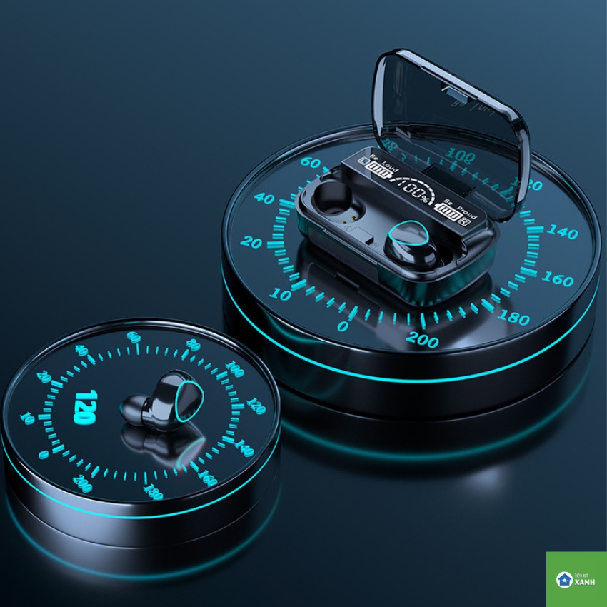 Tai Nghe Bluetooth Không Dây M10 Phiên Bản Pro Nâng Cấp Pin Trâu 3000mah, Nút Cảm Ứng, Màn Hình Led Gaming, Chống Nước