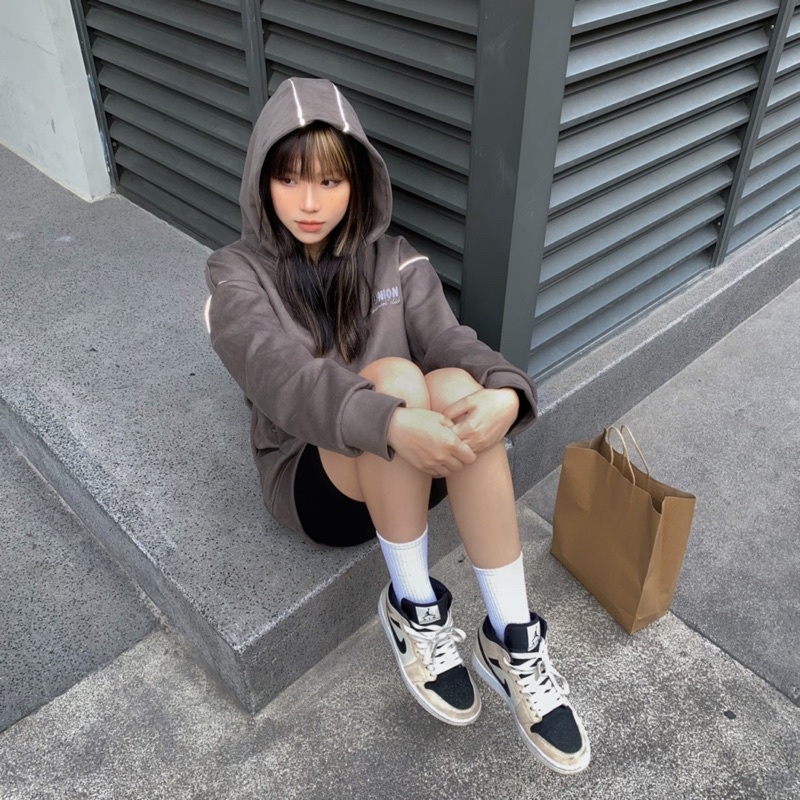 Áo hoodie da lộn Reunion