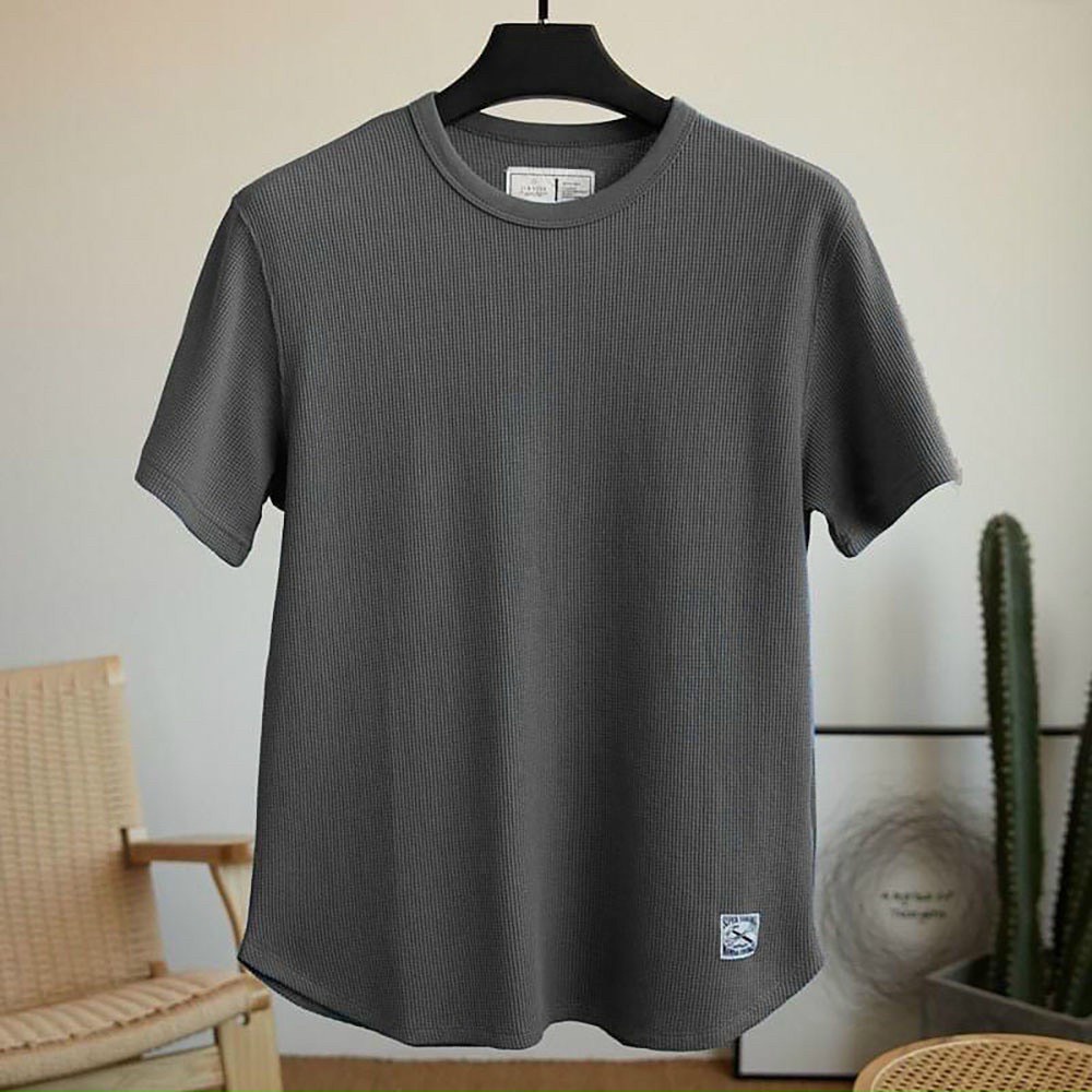 Áo phông nam tay ngắn cổ tròn cotton, áo thun nam thể thao co dãn 4 chiều cao cấp
