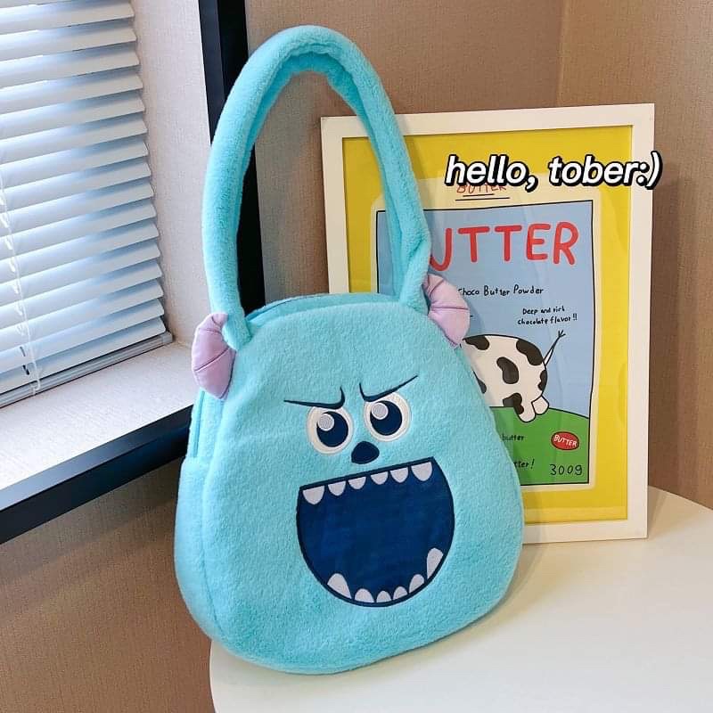 Tote lông nhung mịn hoạt hình Melody/ Kuromi/ Cinamon xinh xắn