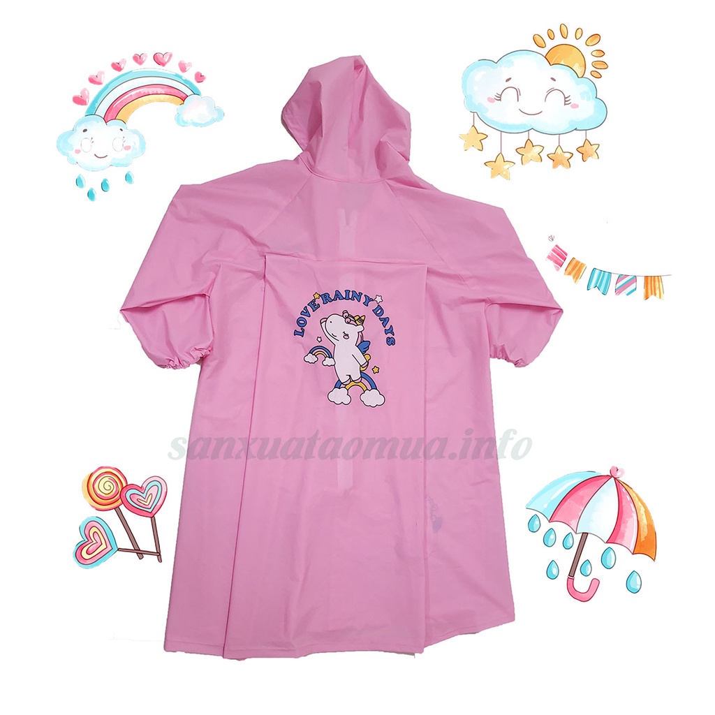 Áo mưa DÂY KÉO MĂNG TÔ ĐEO BALO - Người nhện Spider Men cho bé - cực dễ thương phong cách.