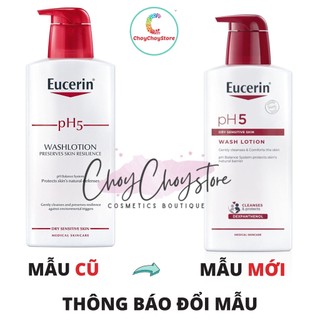 Sữa Tắm Eucerin pH5 Washlotion 1000mL (có mùi, nắp đỏ) (Hàng Nhập Khẩu)
