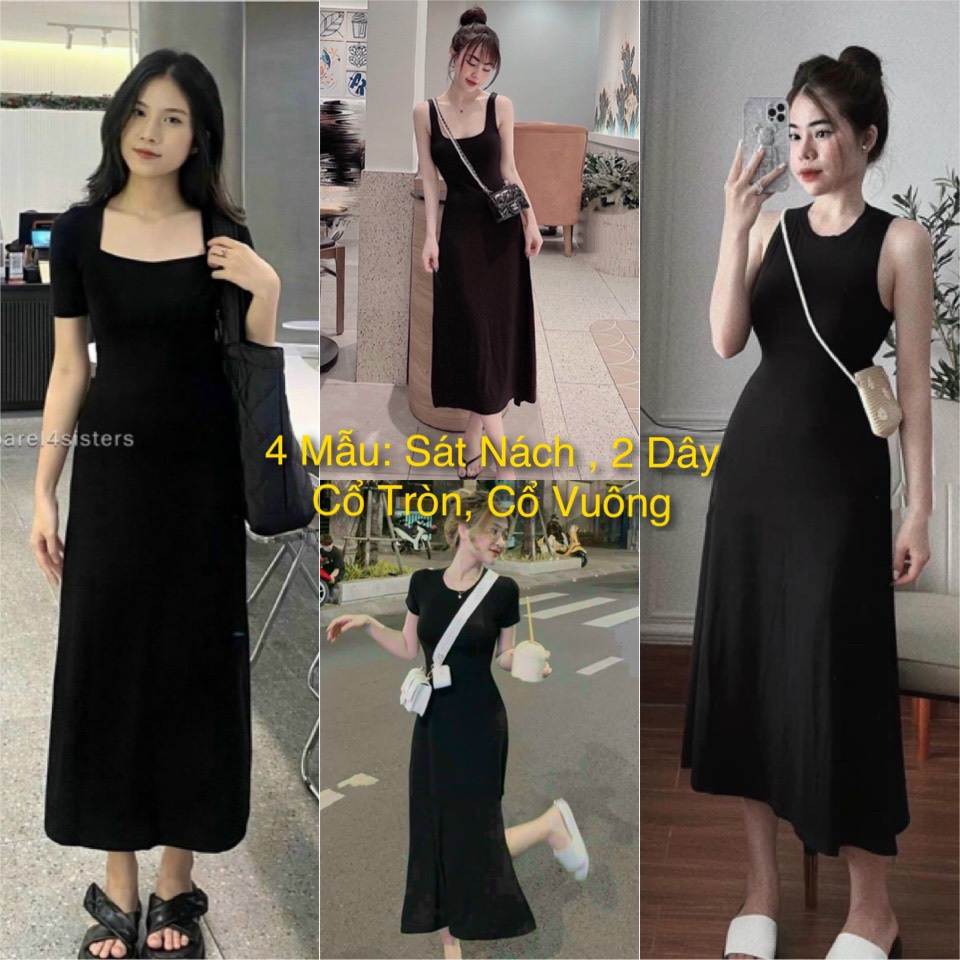 Váy Đen Hamina, Váy Body Dáng Dài Nhiều Kiểu Dáng | BigBuy360 - bigbuy360.vn