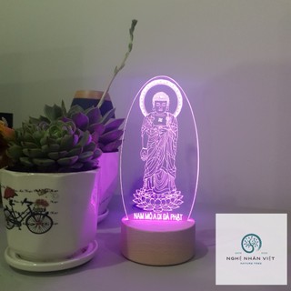 [Ảnh Thật]Đèn Phật A Di Đà Đứng