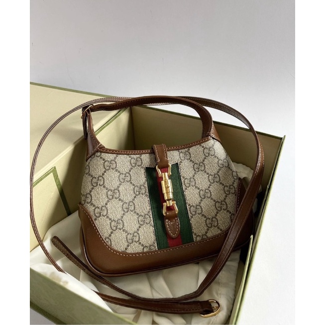 Túi quai xách GC Jackie 1965 mini size 19cm bản duoer da thật fullbox