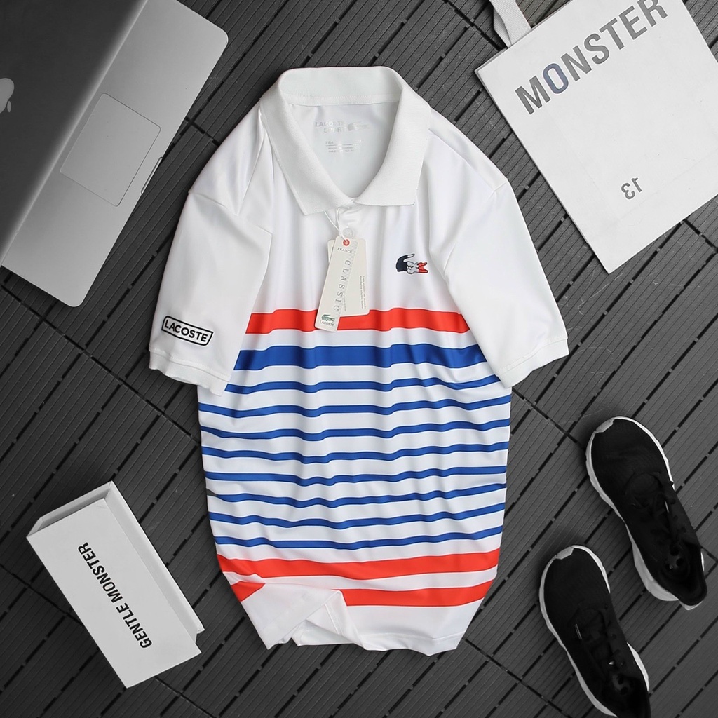 Áo Polo Nam Lacoste Cá Sấu Có Cổ Thời Trang, Áo Phông Chất Vải Cotton Dày Dặn Chuẩn Form Dáng
