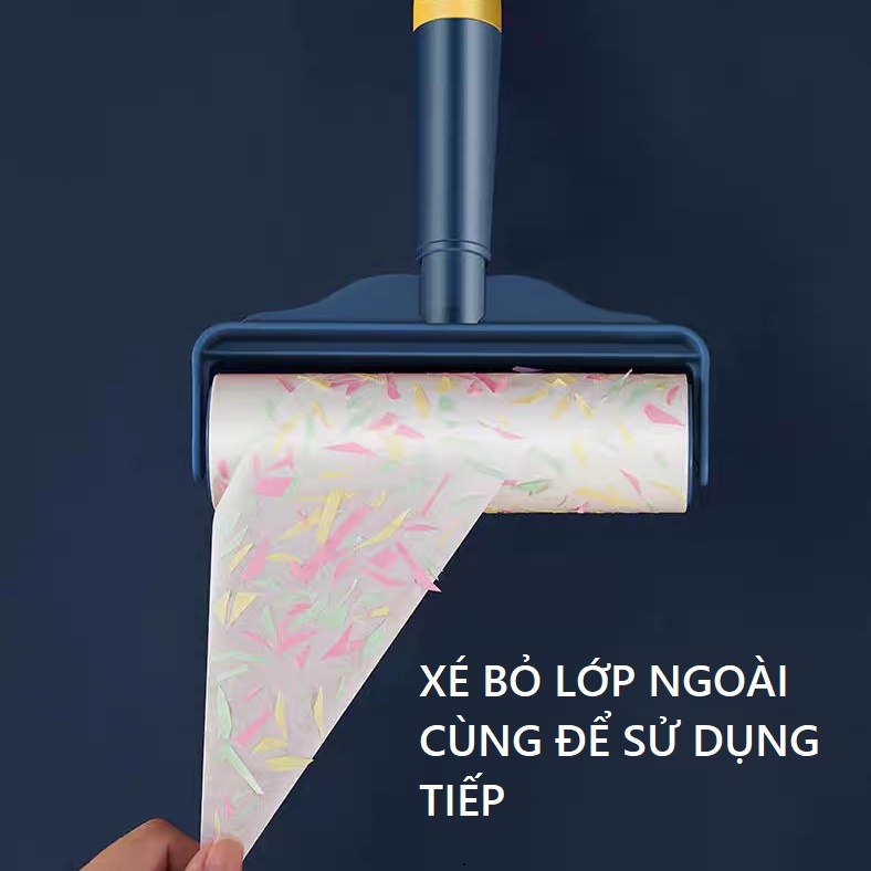 Cây lăn bụi 16cm làm sạch quần áo ga giường thảm sàn sofa, cây lăn lông chó mèo tiện lợi