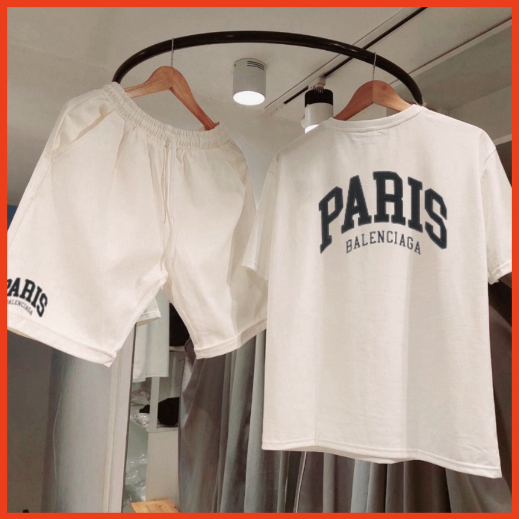 Đồ bộ nam nữ Bộ Thể Thao Nam nữ mùa hè mặc ở nhà chất Cotton thoáng mát Paris.Balencia sabistores1
