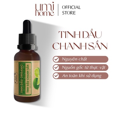 Tinh dầu Chanh Sần Lime hữu cơ UMIHOME 10ml nguyên chất