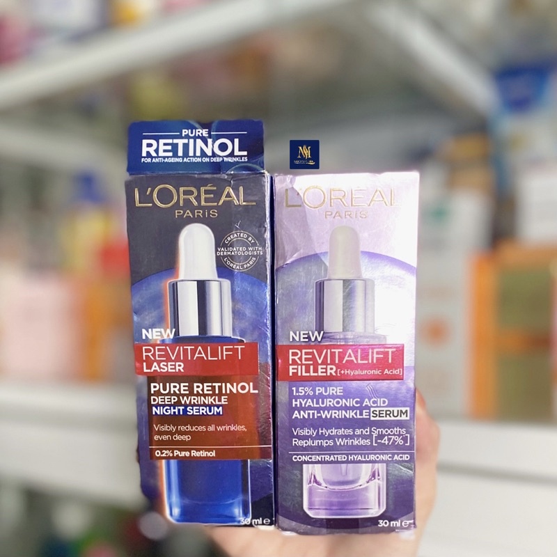 Serum Loreal Pure Retinol Revitalift HA Age Perfect Chống Lão Hoá Dưỡng Ẩm Trẻ Hoá Da Toàn Diện 30ML