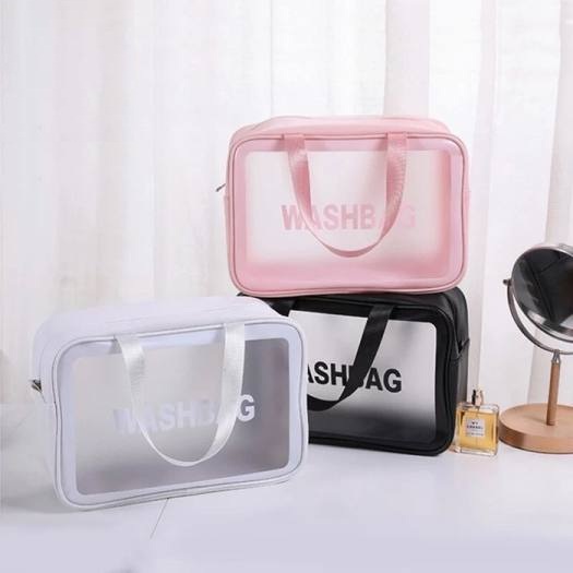 Bộ 3 Túi Washbag Đựng Mỹ Phẩm Trang Sức Đồ Cá Nhân Du Lịch Trong Suốt Sang Trọng