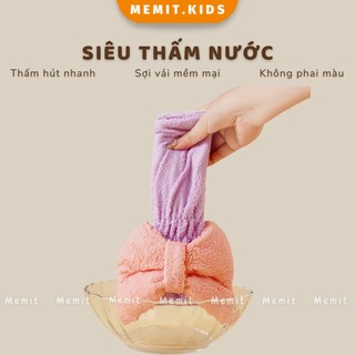 Khăn quấn tóc, mũ ủ tóc cho bé gái,khăn siêu thấm khô tóc
