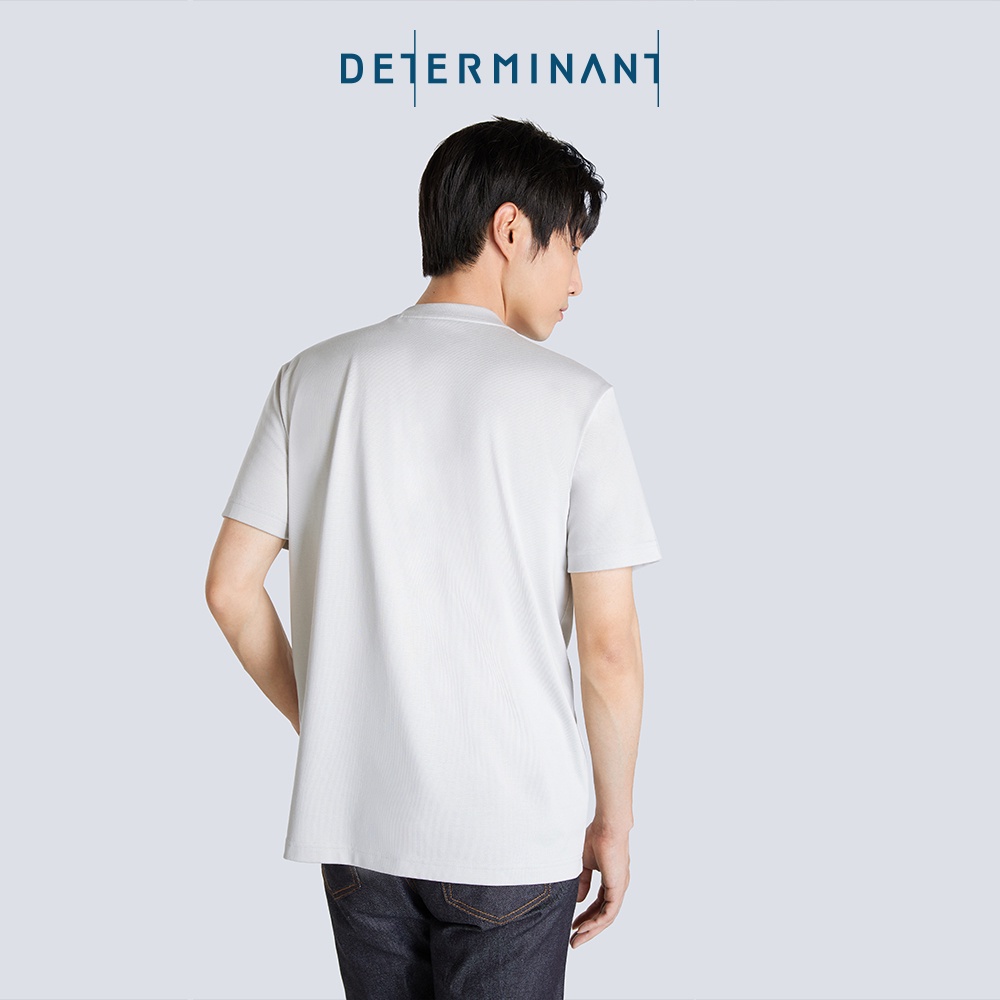 Áo thun nam Cotton Jersey kháng khuẩn bền màu thương hiệu Determinant - màu Xám nhạt phối túi [T03]