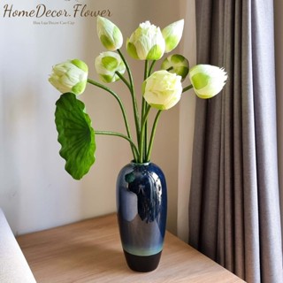 Hoa sen giả BÁCH DIỆP QUAN ÂM bông sen lụa đẹp cao cấp,hoa siêu đẹp - Homedecor.flower