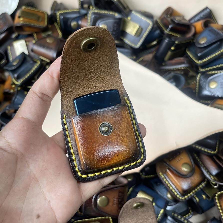 Bao Da Zippo Chất Liệu Da Bò Cao Cấp ZB1 Hoàn Thiện Thủ Công 4 Màu. BH 36 tháng