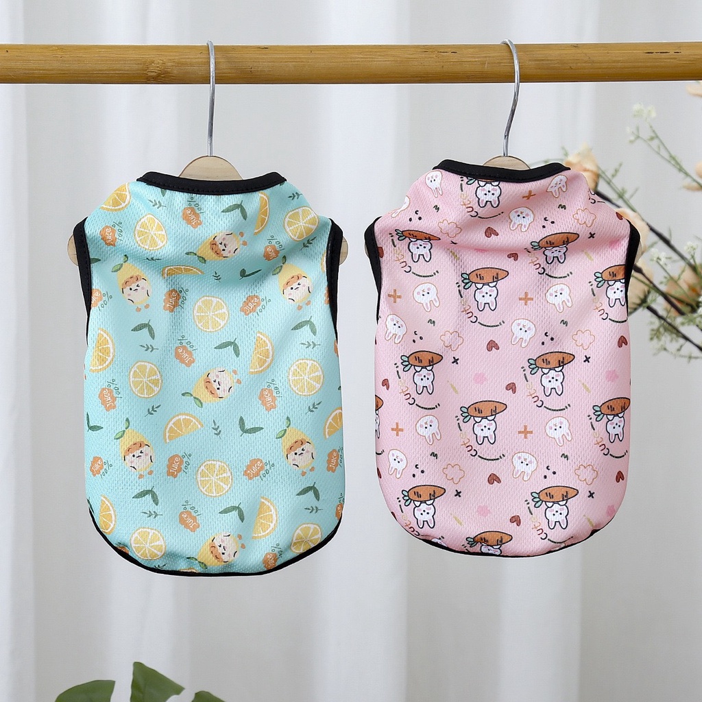 Áo lưới hè nhiều hình cho thú cưng