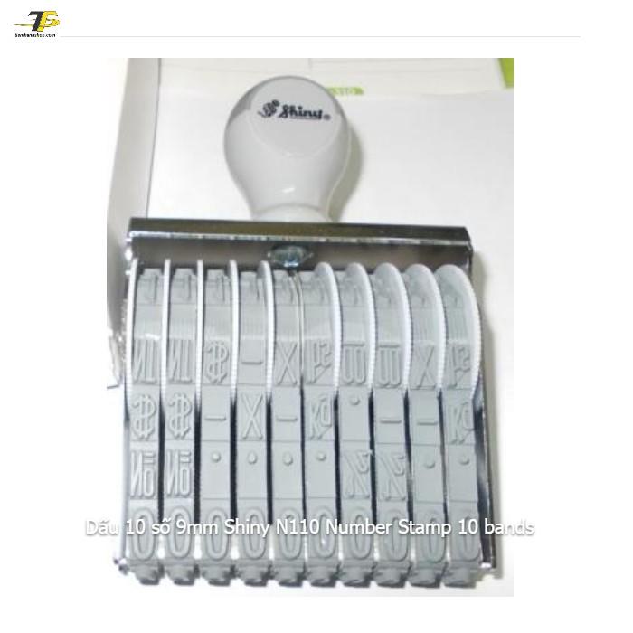 Dấu 10 số xoay 9 mm chấm mực ngoài Shiny N110