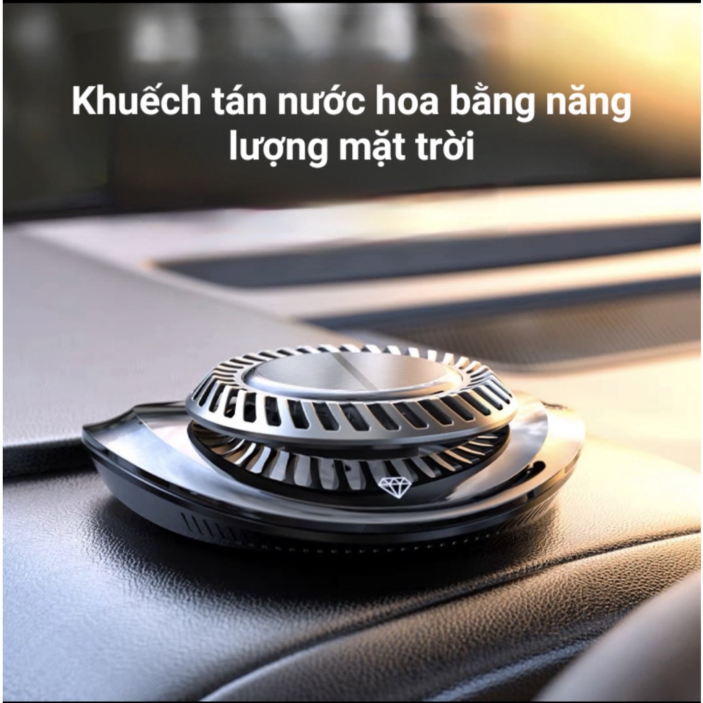 Máy khuếch tán Nước hoa ÔTÔ CAO CẤP AROMATHERAPY kèm bảng số điện thoại Khuếch tán bằng năng lượng mặt trời