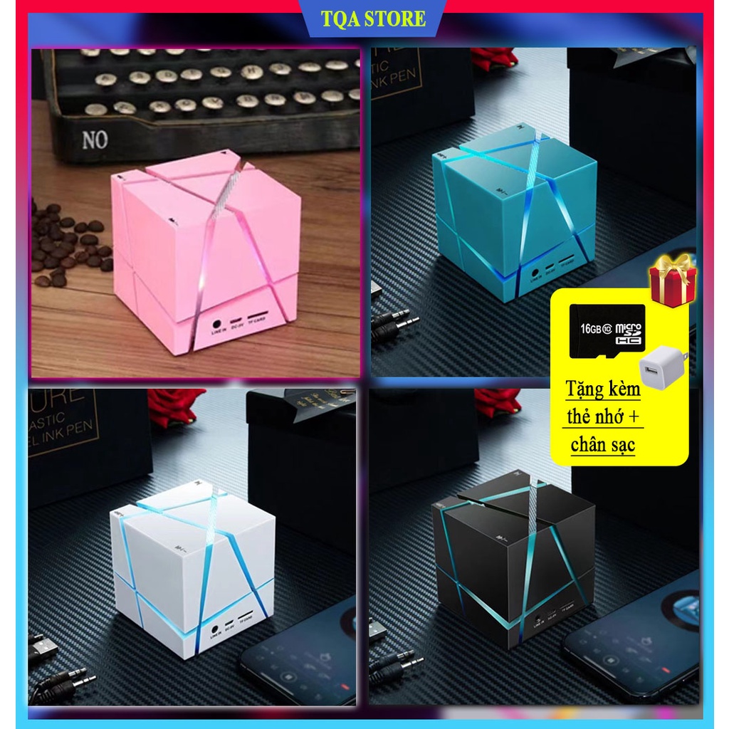 (ODRER)Loa Bluetooth Khối Rubik Nghe Nhạc Cực Hay Pin Sạc Dùng Lâu Màu Sắc Cá Tính Chống Thấm Nước Tốt Hỗ Trợ Thẻ Nhớ