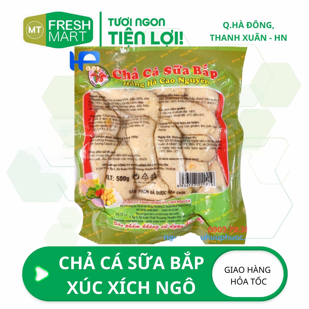 Xúc Xích Ngô, Chả Cá Sữa Bắp Viên Chiên Thả Lẩu 50 viên gói I 500G