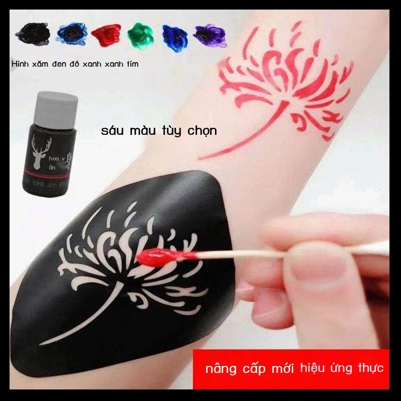◐ (Giá Hủy Diệt)Bờ bên kia hoa dán hình xăm bán vĩnh viễn không thấm nước và bền mô phỏng nam và nữ hoa nhỏ tươi trên cá