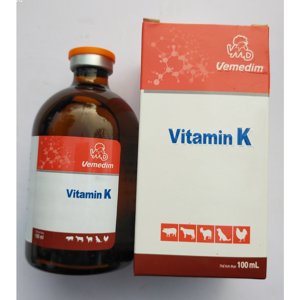 1 lọ Vitamin K 100ml Chuyên dùng cho gia súc, gia cầm, chó mèo