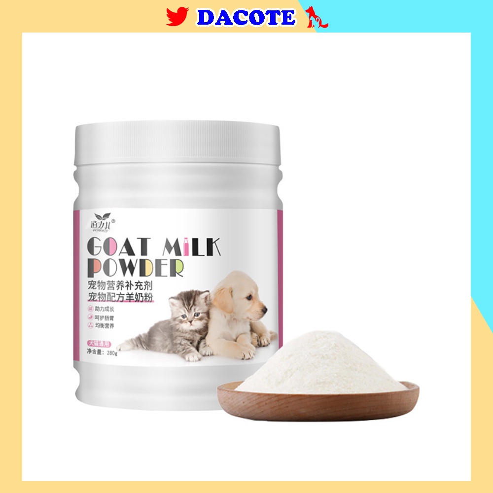 Sữa bột dê cho mèo mọi lứa tuổi DORRIKEY bổ sung dinh dưỡng hộp 280g DACOTE