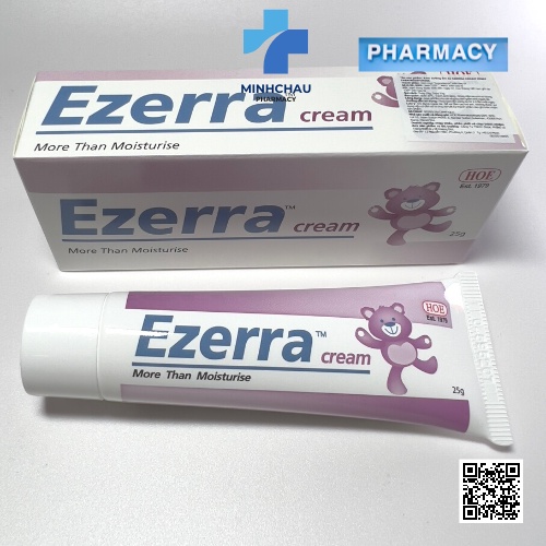 Ezerra 25g Kem bôi giảm chàm, khô da, ngứa, kích ứng da.