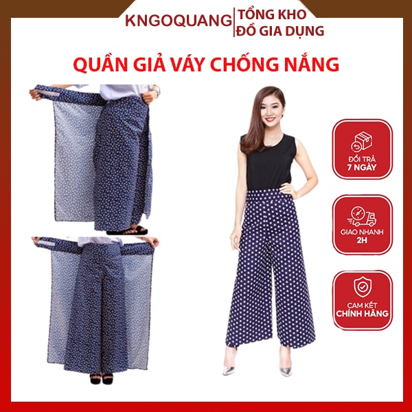 Quần Giả Váy Chống Nắng Siêu Đẹp, Quần Chống Nắng Thông Minh Vải Cao Cấp Xẻ Tà