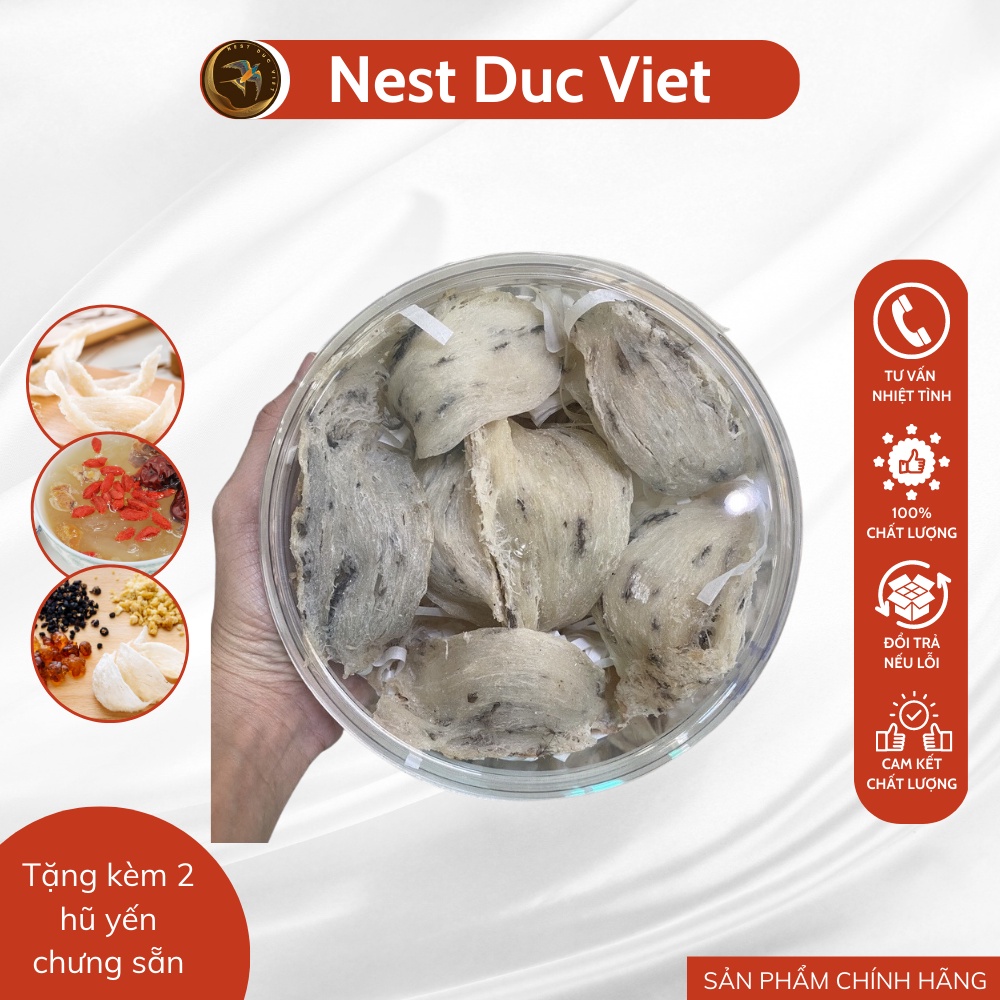Tổ Yến Thô Tương Đối Sạch Lông Nguyên Chất - Bồi Bổ Sức Khoẻ, Tăng Cường Hệ Miễn Dịch (50gr/100gr)