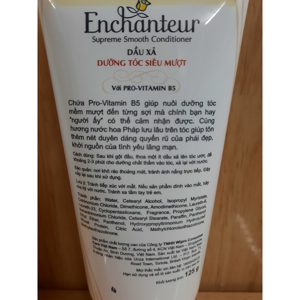 Dầu xả dưỡng tóc siêu mượt Enchanteur Charming -Hàng khuyến mại 125g