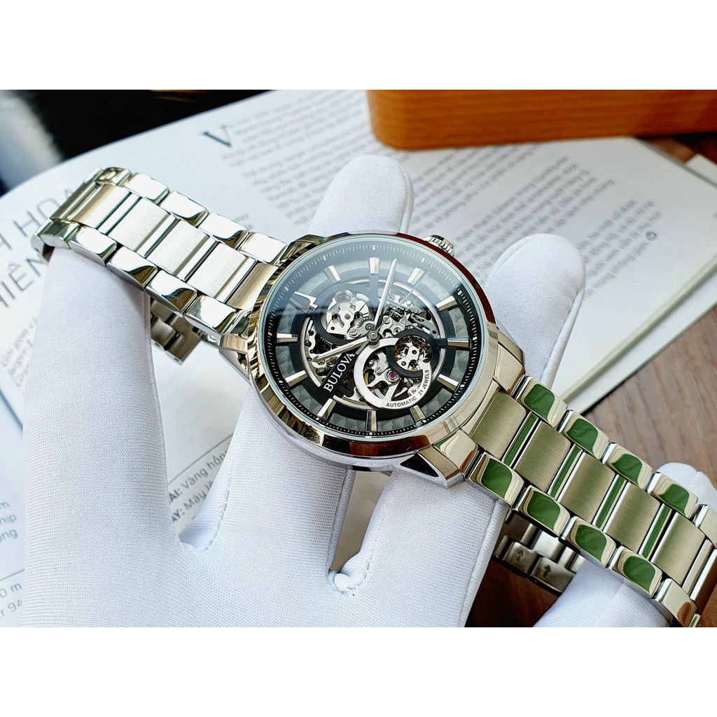 Đồng Hồ Nam BULOVA Automatic 96A208 Chính Hãng Tặng Dây Da Cao Cấp
