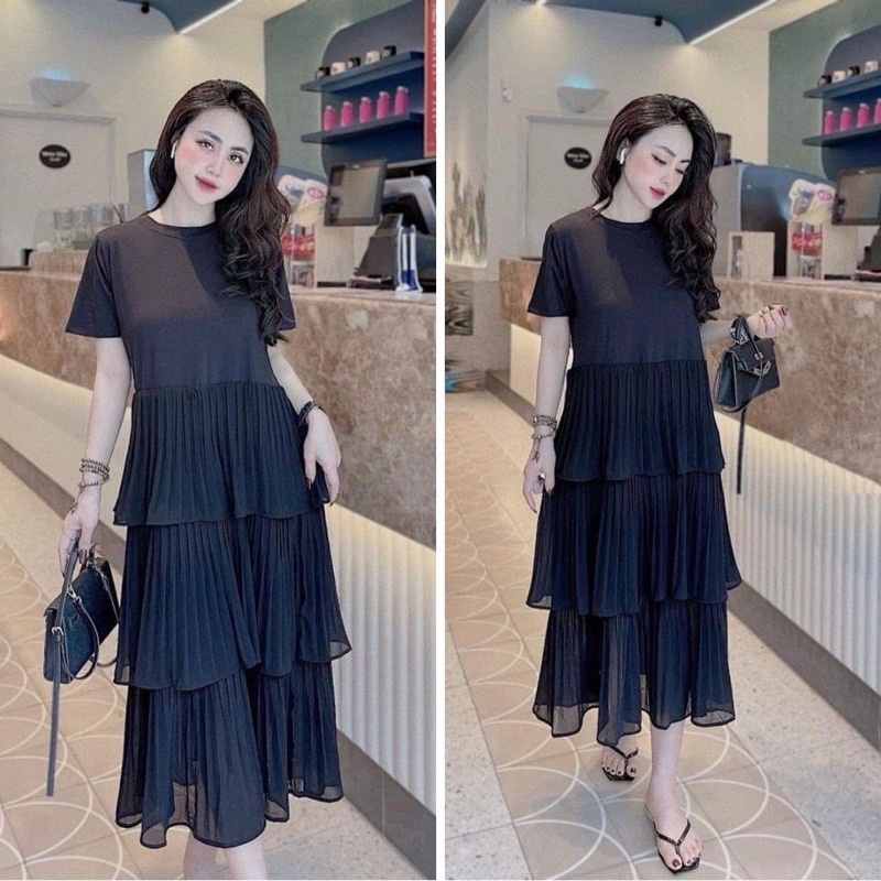 Váy babydoll V18 , đầm thiết kế chất vải thun cotton mềm mát thoải mái mặc đi làm công sở đi chơi