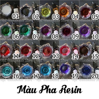Set 20 lọ màu pha resin - full bảng màu- tinh chất màu cô đặc pha resin - resin epoxy ab