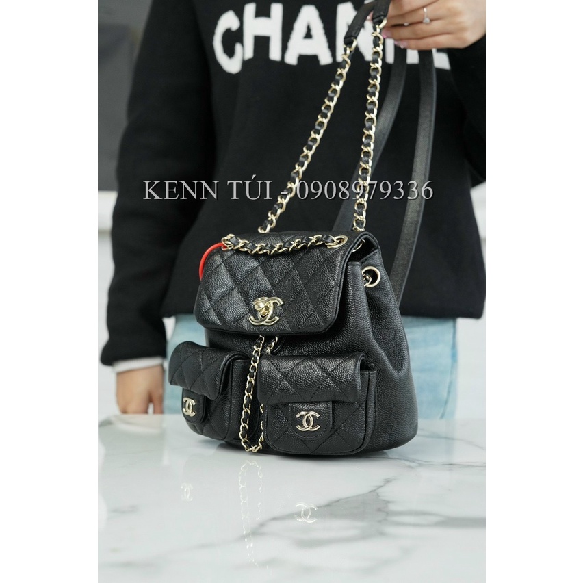 Balo Cha.nel mini da thật bản 2023 màu đen màu trắng màu hồng hàng fullbox