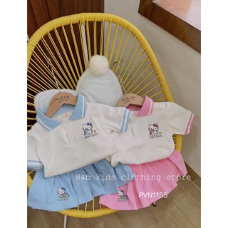 Set váy kitty cv xếp ly bé gái