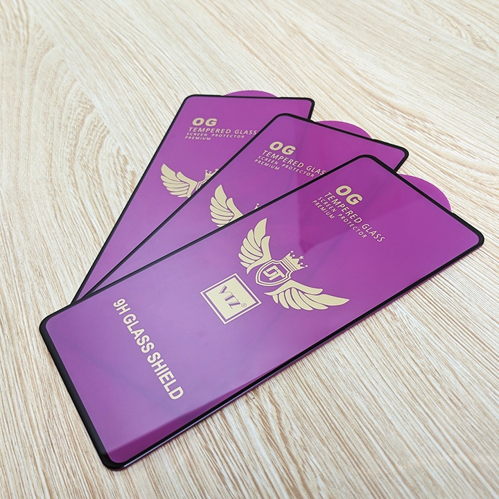 Kính cường lực cao cấp OG tím cho Vivo Y11, Y15, Y15s, Y17, Y19, Y21, Y33s, Y51, Y53s- Độ cứng cao, Cảm ứng mượt mà