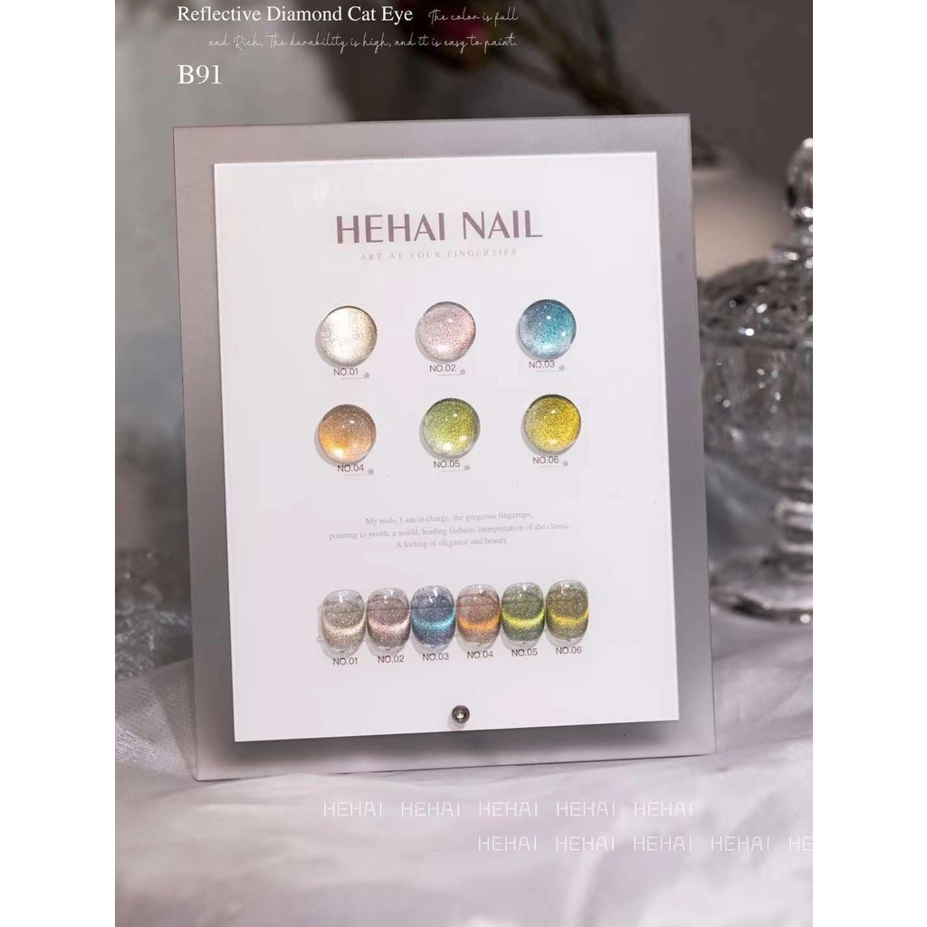 Sơn mắt mèo phản quang Hehai (Tặng kèm bảng màu)