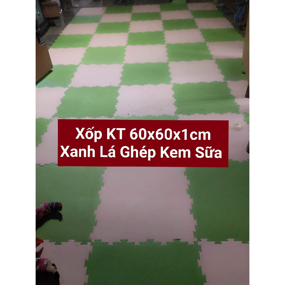 Xốp trải sàn , thảm xốp lót sàn vân lưới  KT 60x60x1cm  sản phẩm ít lỗi giá 12000₫