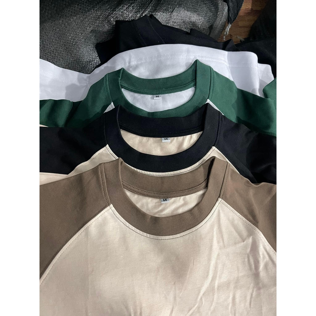 Áo thun RAGLAN YGGENZ shop , Áo thun unisex nam nữ from rộng oversize chất liệu cotton 100%