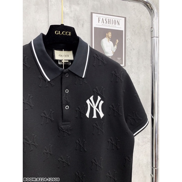 Áo phông polo nam nữ vân nổi, chữ thêu, ảnh thật, full size S M L XL, 2 màu đen trắng