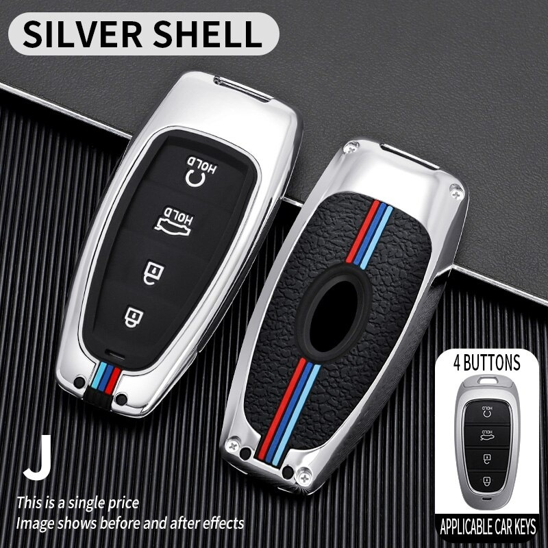 Vỏ Bọc Chìa Khóa, Ốp Bảo Vệ Chìa Khóa Phản Quang Dành Cho Xe Hyundai SantaFe 2021, Tucson 2022