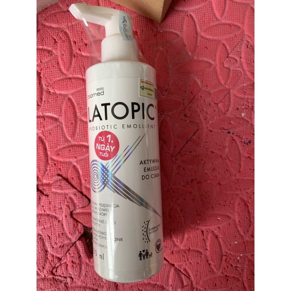 NHŨ TƯƠNG DƯỠNG ẨM LATOPIC BODY EMULSION 200ML (MP2)