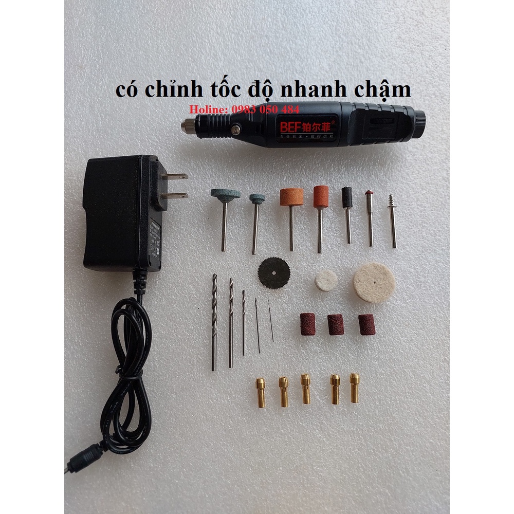 Máy khoan mini khoan đá ngọc mài cắt đa năng K1.2 máy khoan nhỏ làm lông chim kèm phụ kiện
