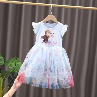 Váy Elsa công chúa dễ thương cho bé gái