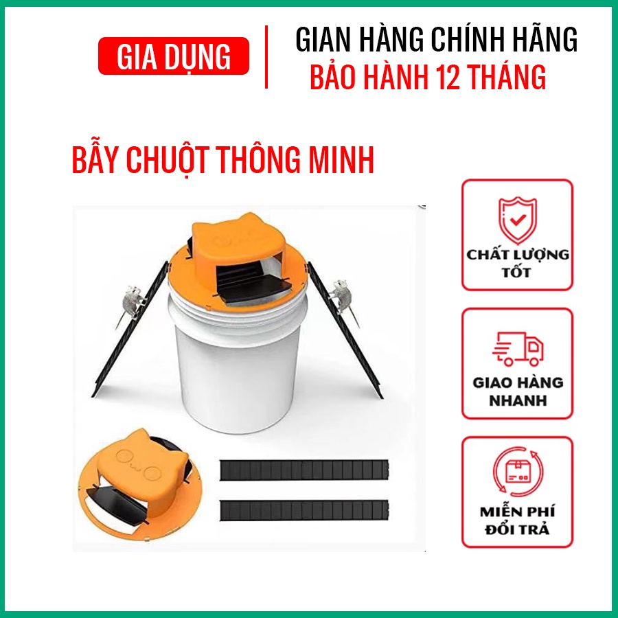 [ Xả Kho ]Bẫy Chuột Thông Minh Bằng Nhựa, Nắp Trượt Tự Động Bập Bênh Hiệu Quả