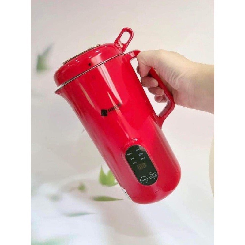 Máy làm sữa hạt mini đa năng ARBER MLSH4WMĐ dung tích 350ml màu đỏ - Bảo hành 12 tháng