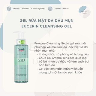 Sữa rửa mặt da dầu Eucerin Pro Acne Solution Cleansing Gel